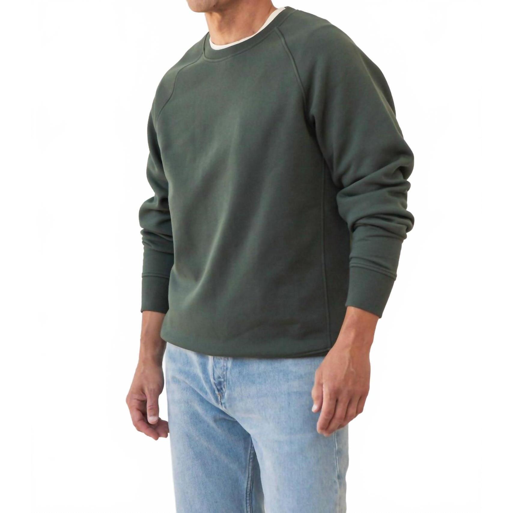 New Bridge & Burn Lincoln Crew Sweatshirt In Forest Night — image 2 of 7